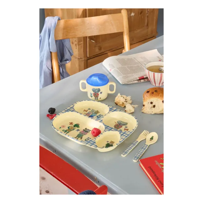 Tazza da allenamento in melamina Elephant - Rice x Nathalie Lété | Blu