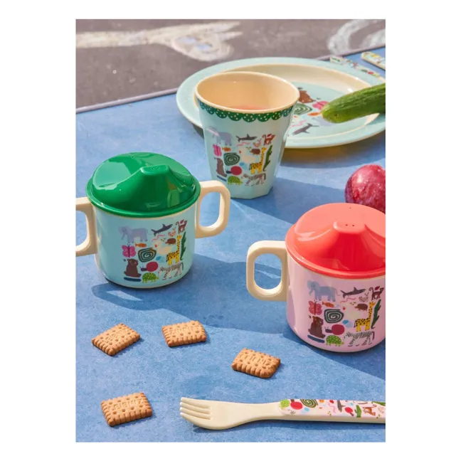 Tasse d'apprentissage en mélamine Chats  - Rice x Nathalie Lété | Crème