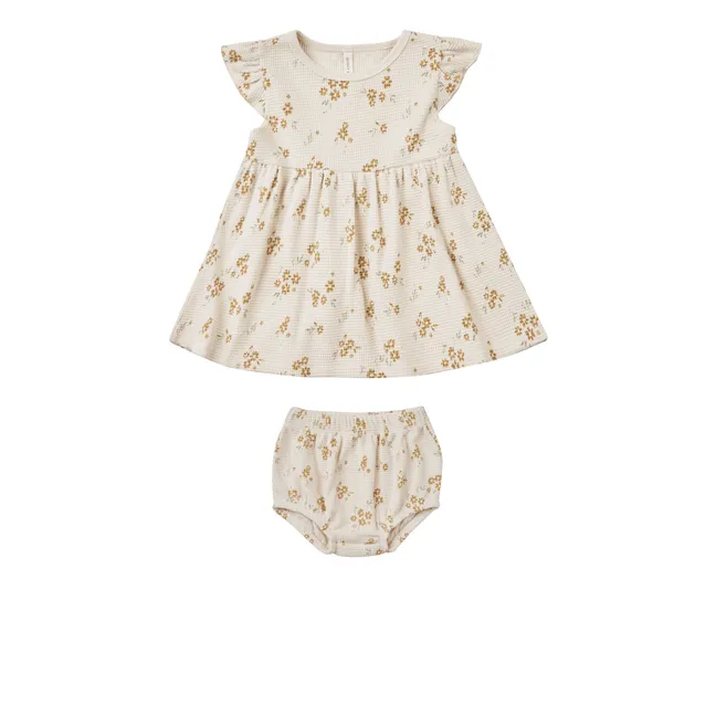 Robe et Bloomer Fleuri | Blanc cassé