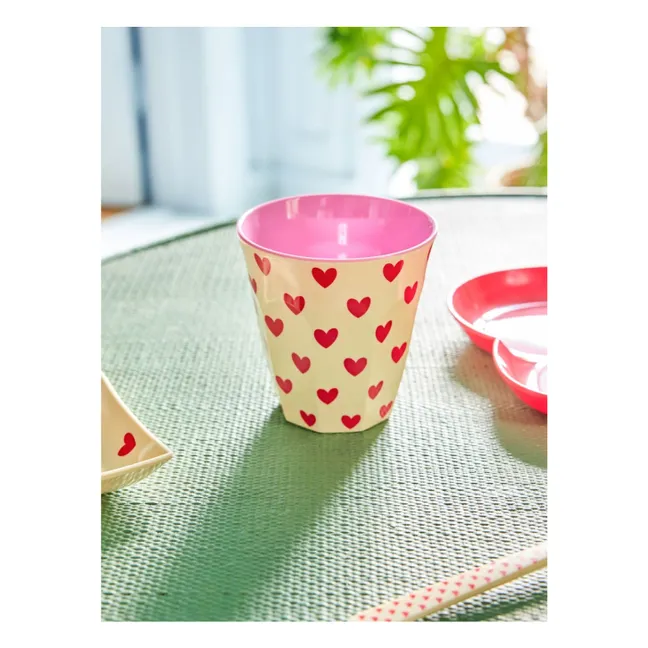 Vaso Corazón | Crema