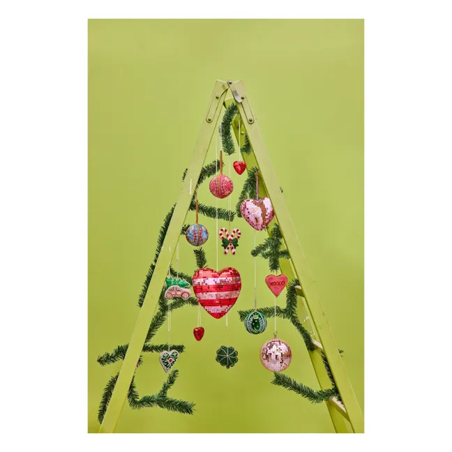 Facettierte Herzkugel | Rosa