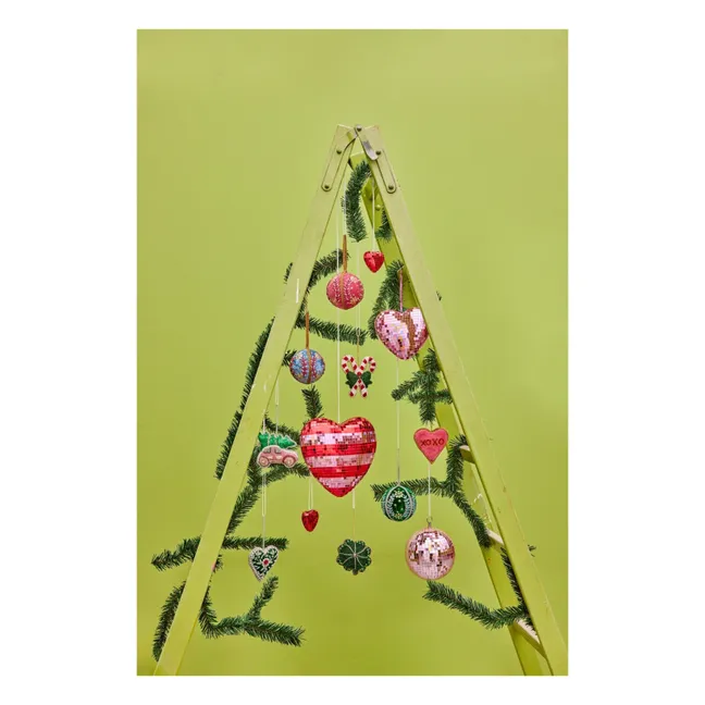 Heart faceted ball | Pink