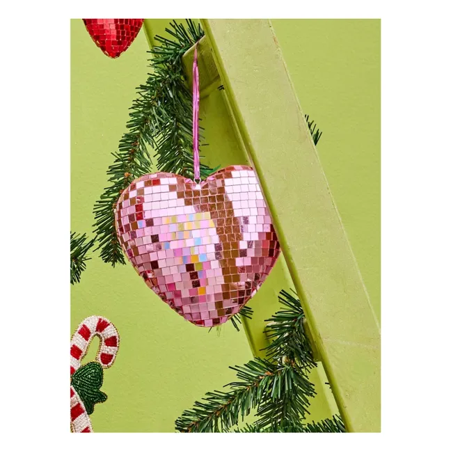 Heart faceted ball | Pink