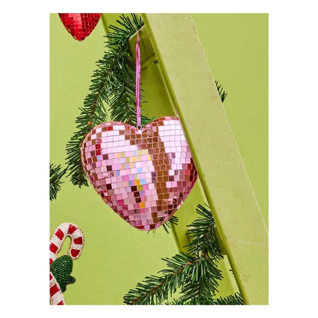 Sfera sfaccettata a forma di cuore | Rosa