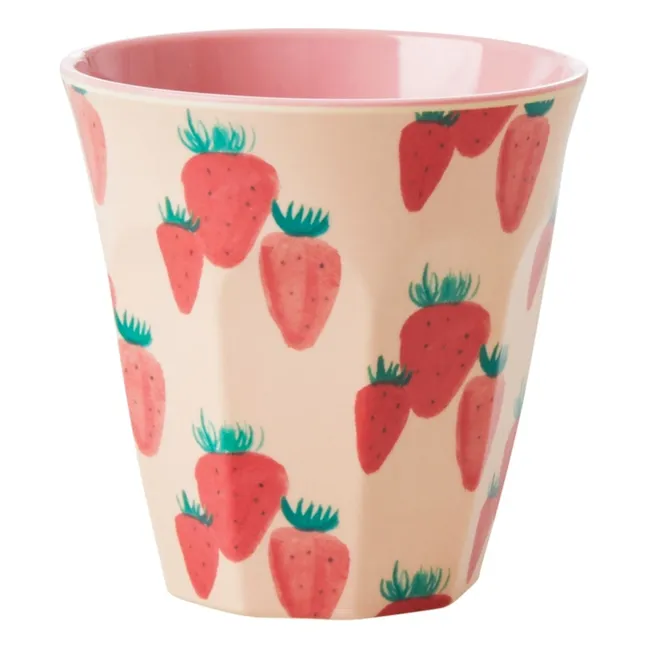 Becher Erdbeere | Cremefarben