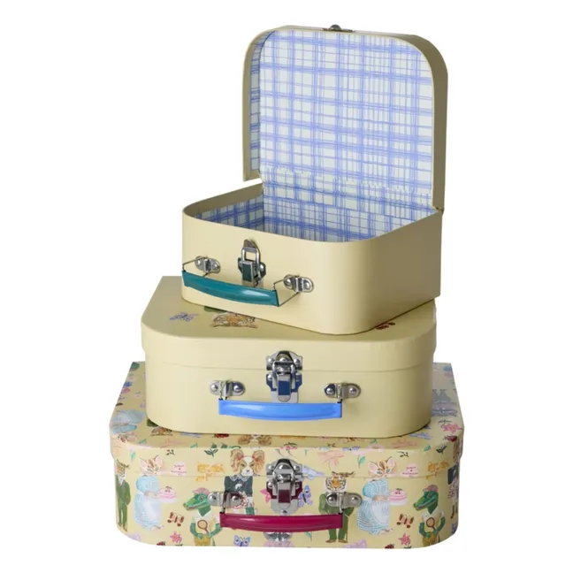 Valises de rangement - Rice x Nathalie Lété | Crème
