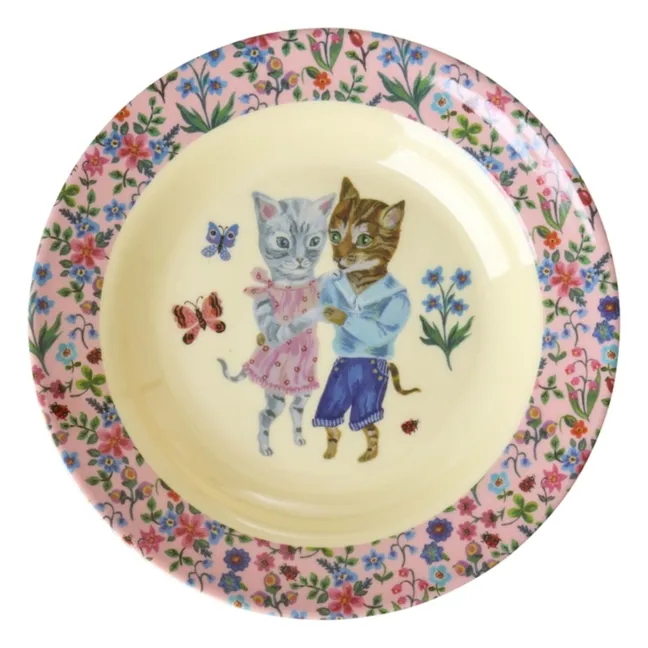 Melamine soup plate - Rice x Nathalie Lété | Pink