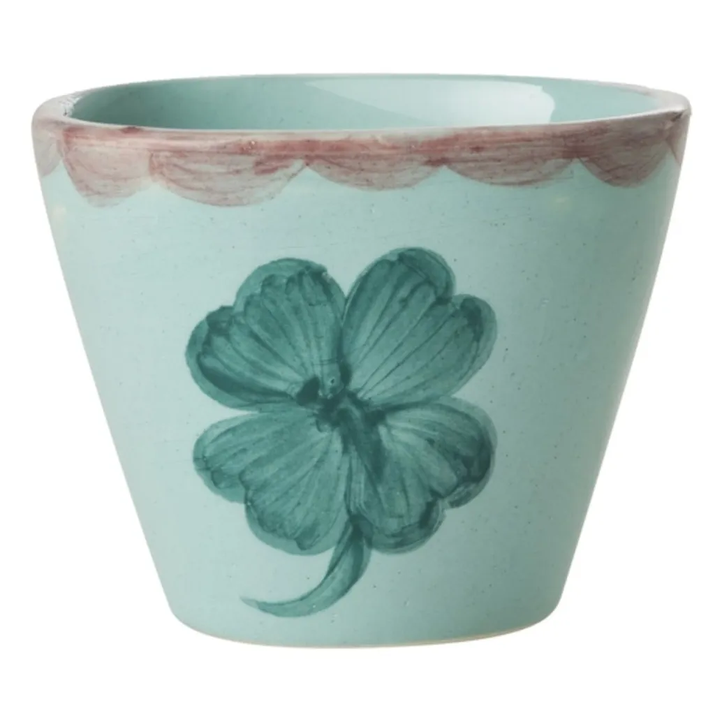 Rice Women's Blue Ceramic Espresso Cup Trefoil