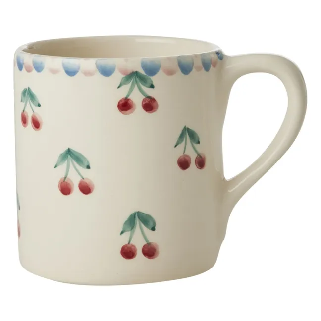 Mug en céramique Cerises | Ecru
