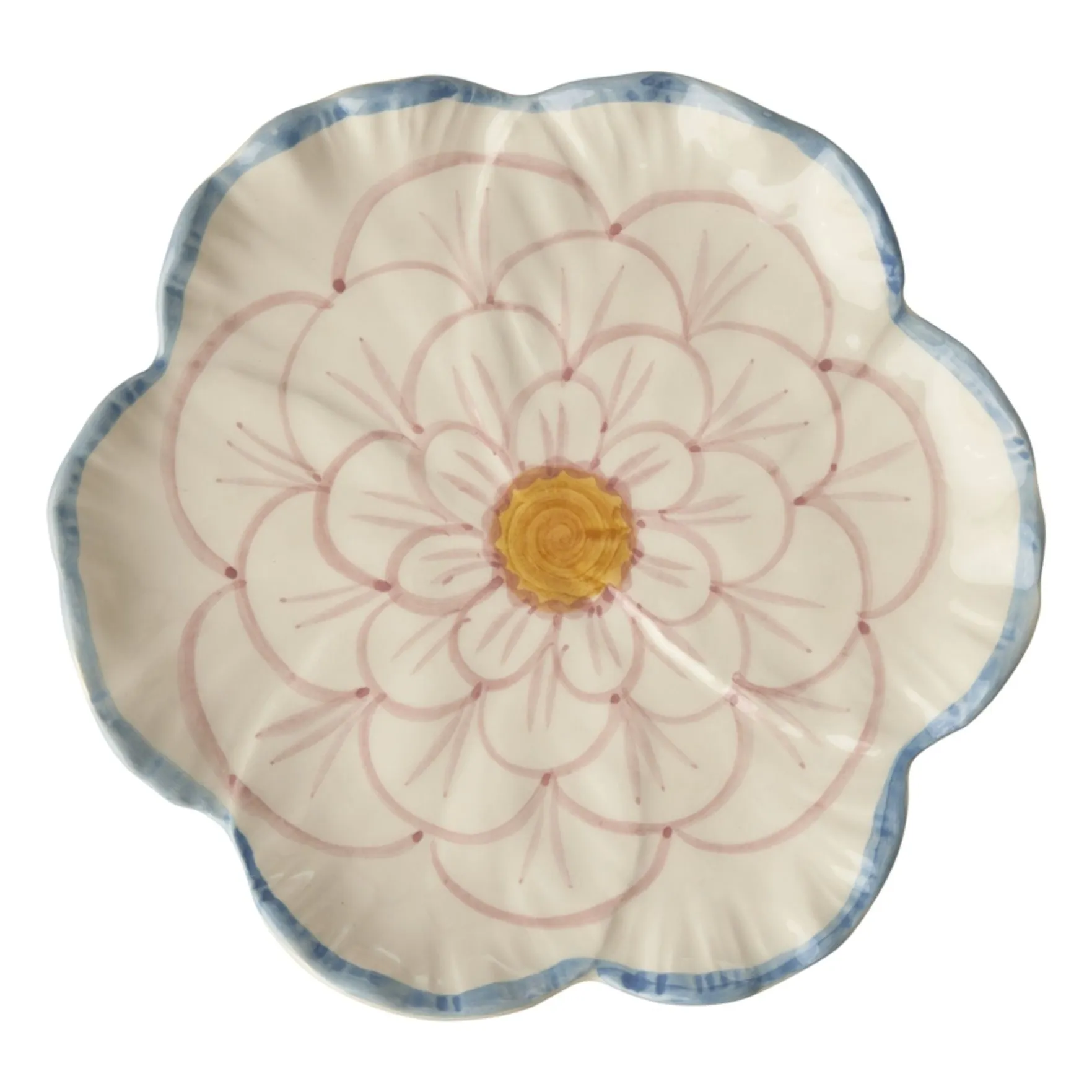 Rice Women's Lavender Flower Ceramic Plate