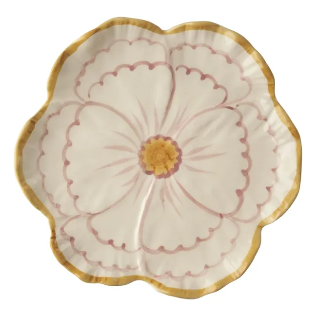 Assiette en céramique Fleur | Rose