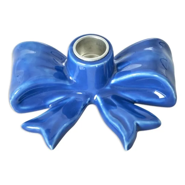 Ceramic candleholder Nœud | Royal blue
