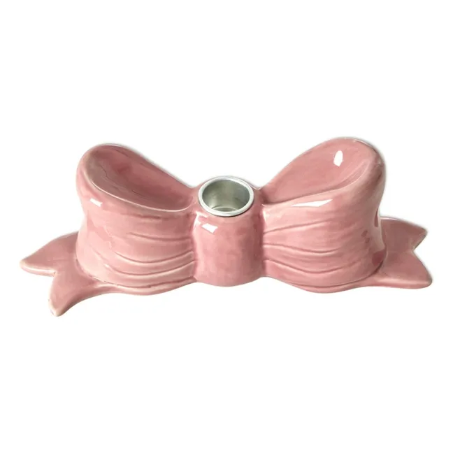 Ceramic candleholder Nœud | Pink
