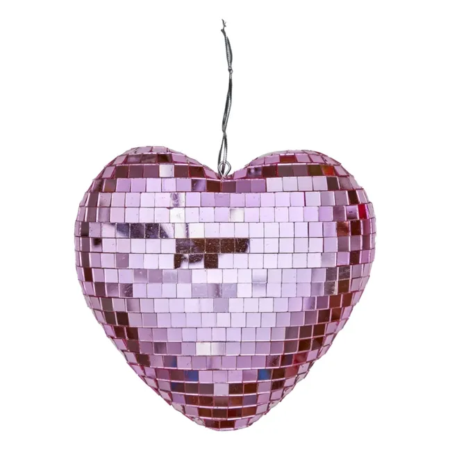 Sfera sfaccettata a forma di cuore | Rosa