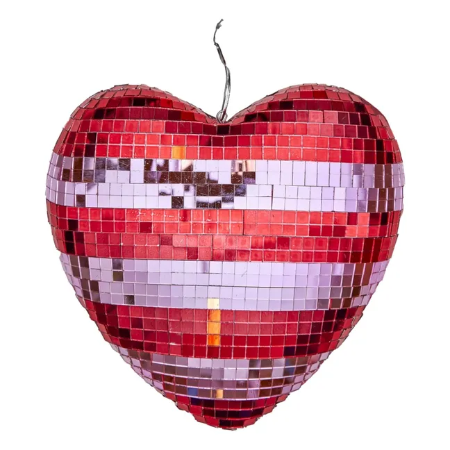 Heart faceted ball | Red