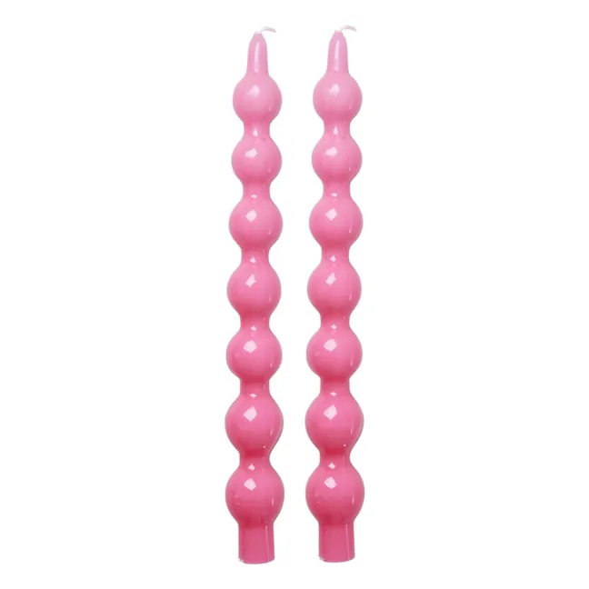 Candele - Set di 2 | Fuscia