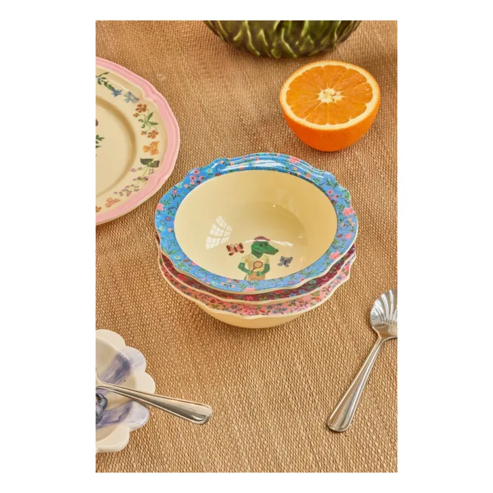 Bol en mélamine Vintage - Rice x Nathalie Lété | Bleu- Image produit n°1