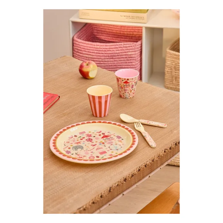 Assiette en mélamine Fun Fair | Rose- Image produit n°1