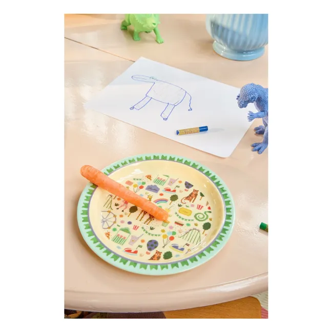 Fun Fair melamine plate | Blue