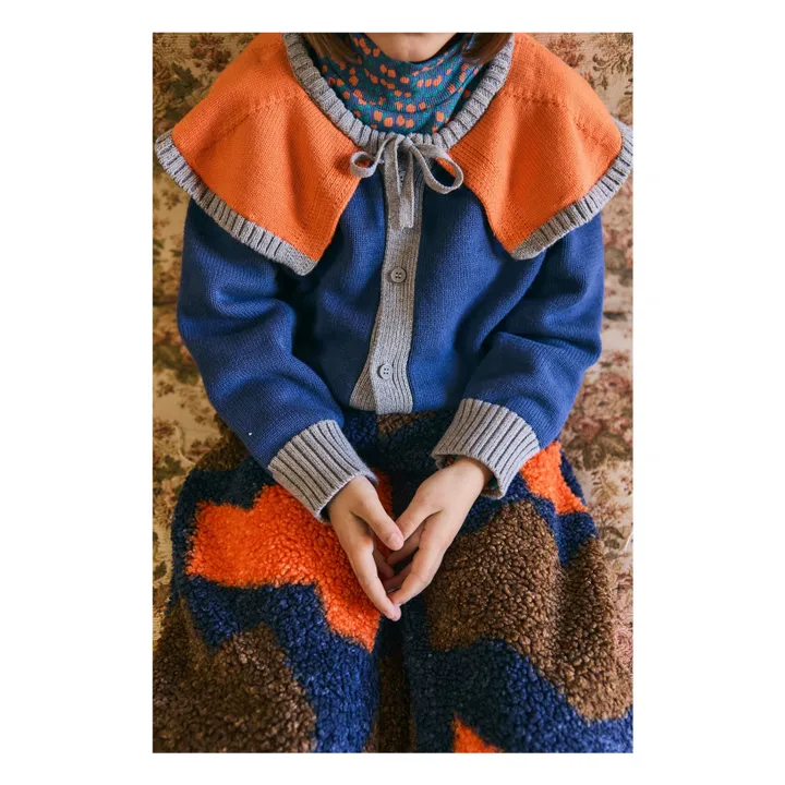 Jogger Façon Sherpa Abstrait | Bleu marine- Image produit n°4