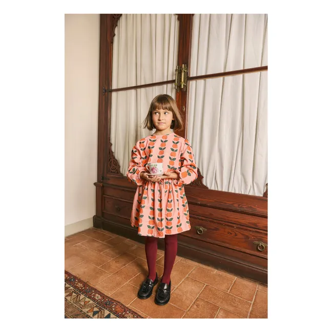 Blouse Pommes Velours Côtelé | Rose