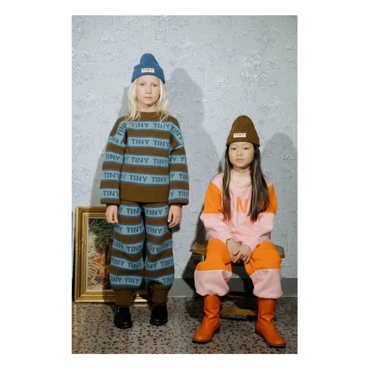 Jogger Tiny Colorblock Coton Bio | Rose- Image produit n°1