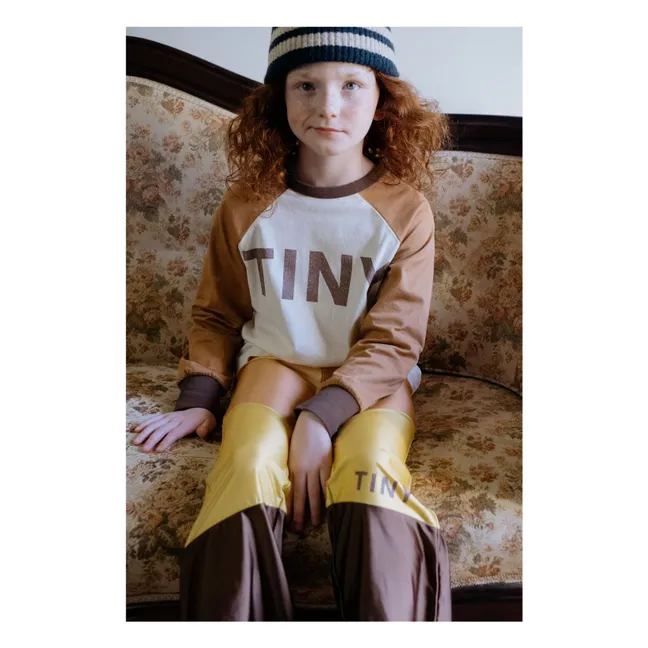 T-shirt Raglan Colorblock Coton Bio | Crème