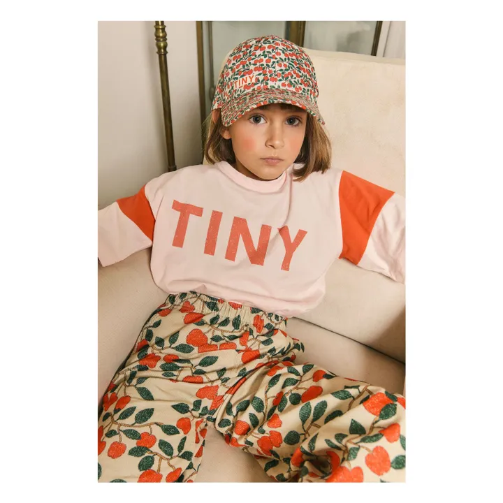 T-shirt Colorblock Coton Bio | Rose pâle- Image produit n°2