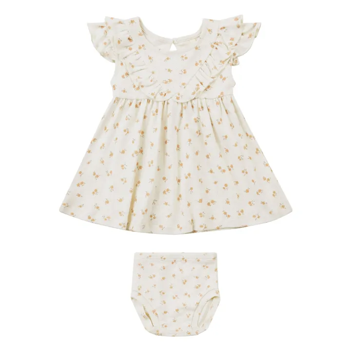 Quincy Mae - Quincy Mae - Ensemble Robe et Bloomer Fleuri Pointelle