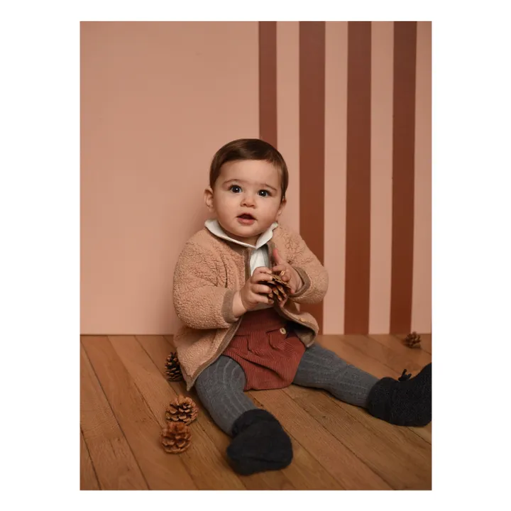 Cardigan Réversible Victoire Sherpa | Beige- Image produit n°1