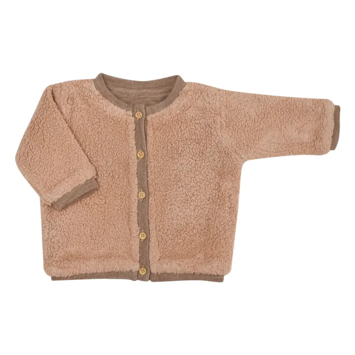 Cardigan Réversible Victoire Sherpa | Beige- Image produit n°0