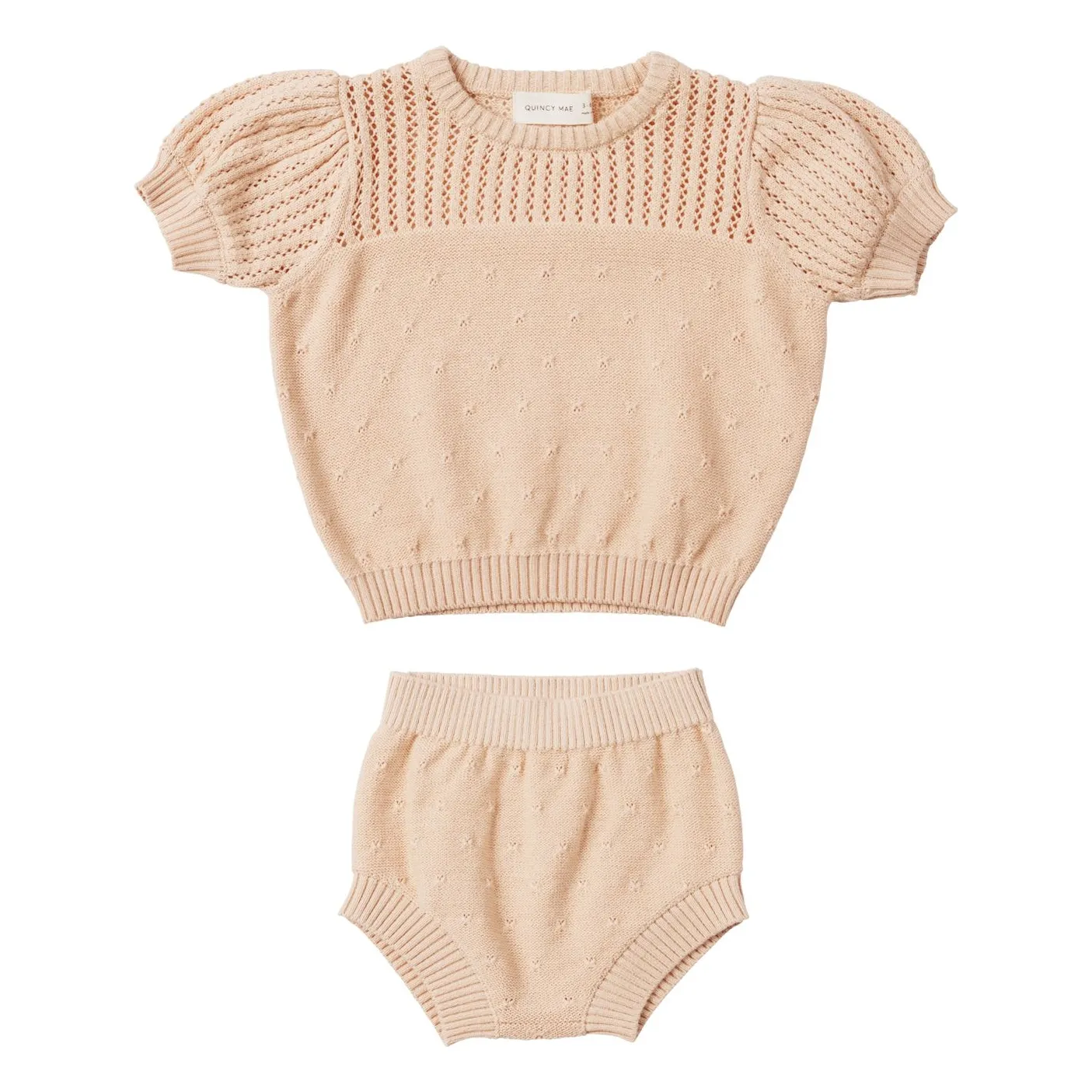 Quincy orders Mae Knitted Sweater and bloomers 0-3