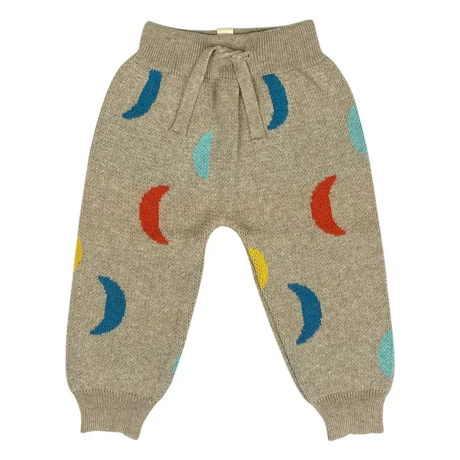 Moon Phases organic cotton jogger | Heather beige