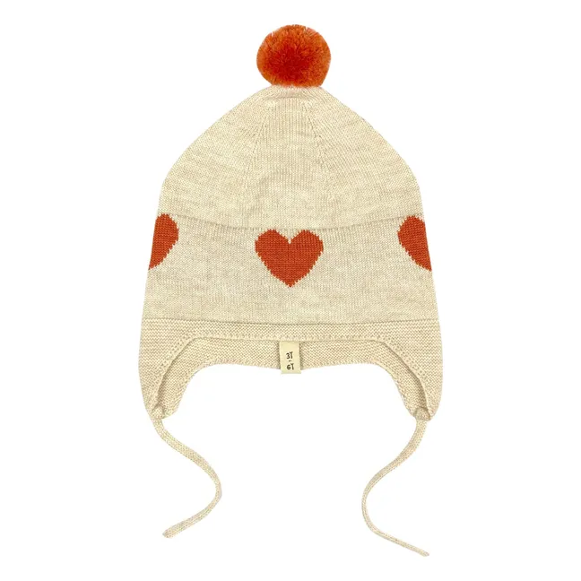 Bonnet Dancing Hearts Mérinos | Ecru