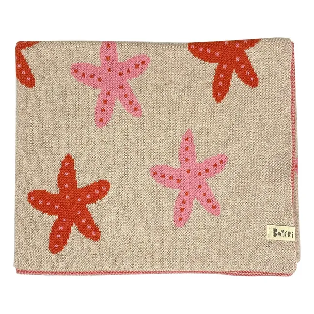 Starfish Dance Organic Cotton Blanket | Beige