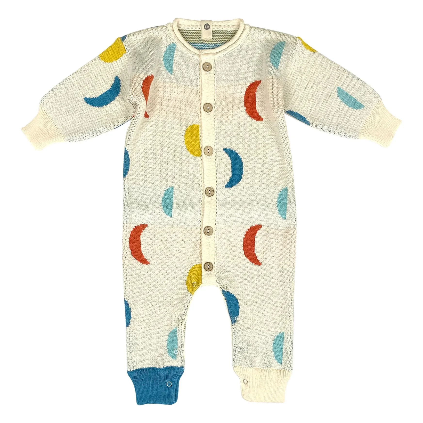 Bayiri Ecru Moon Phases Organic Cotton Jumpsuit