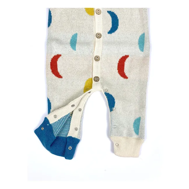 Moon Phases organic cotton jumpsuit | Ecru