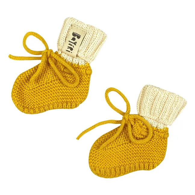 Chaussons Starfish Coton Bio | Jaune moutarde