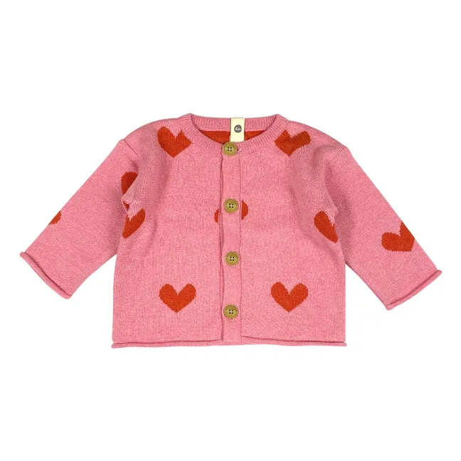Cardigan Lovely Coton Bio | Rose