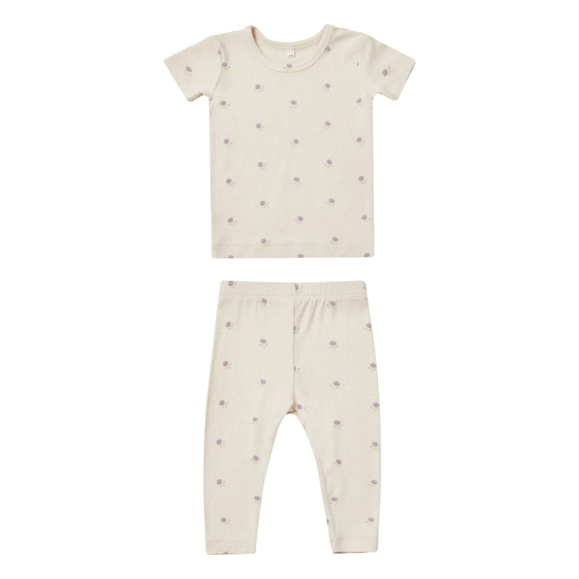 Quincy Mae Beige Bamboo T-Shirt And Legging