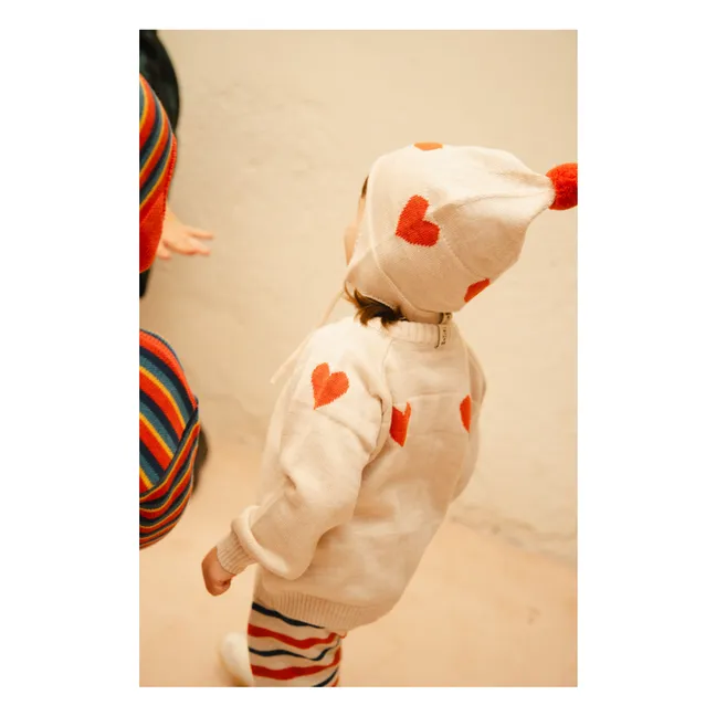Bonnet Dancing Hearts Mérinos | Ecru