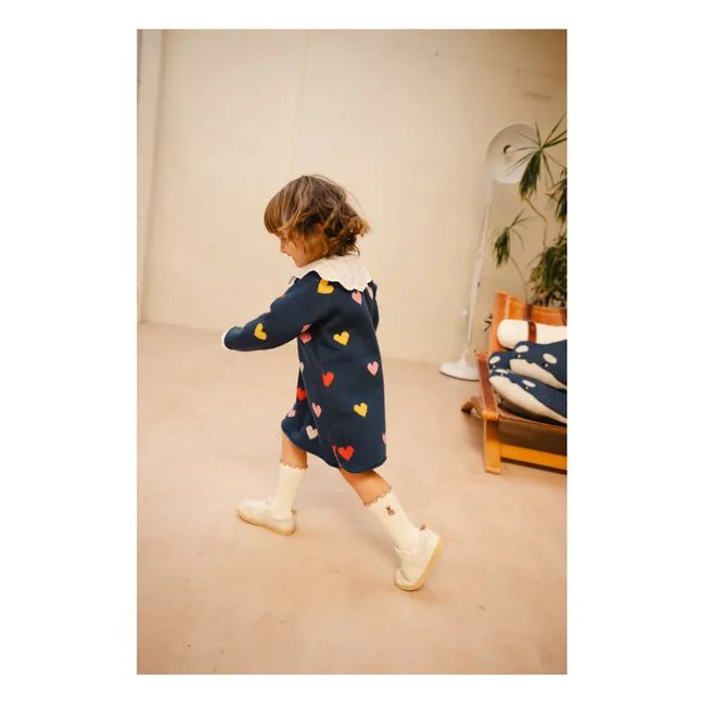 Kleid Lovely Rainbow Bio-Baumwolle | Navy