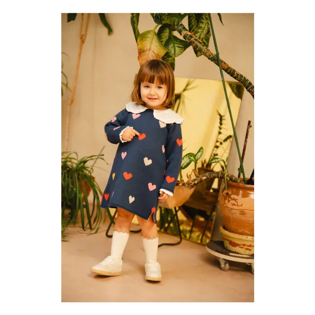 Kleid Lovely Rainbow Bio-Baumwolle | Navy