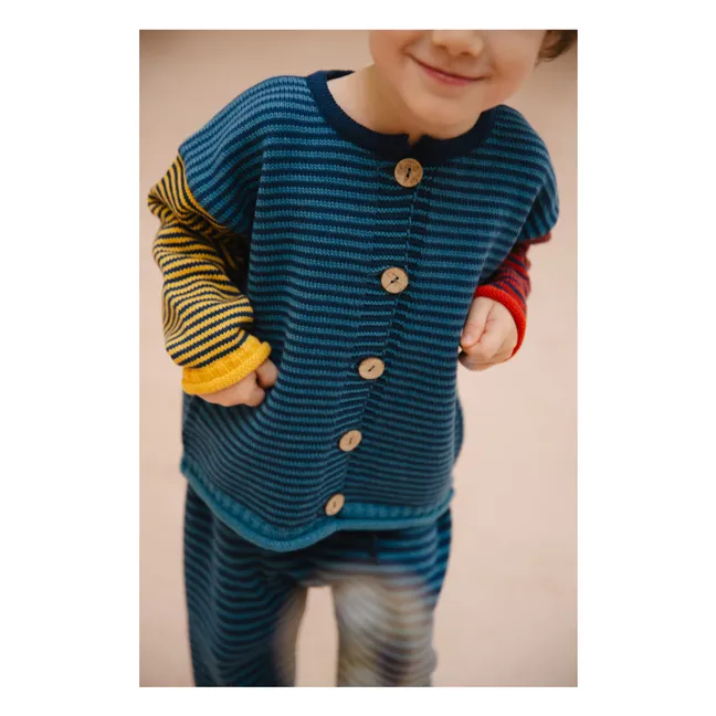 Cardigan Snail Coton Bio | Bleu