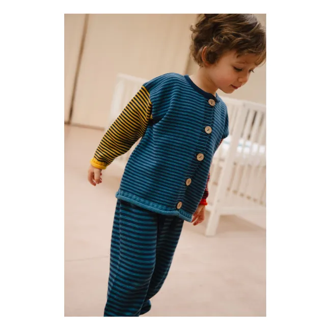 Cardigan Snail Coton Bio | Bleu