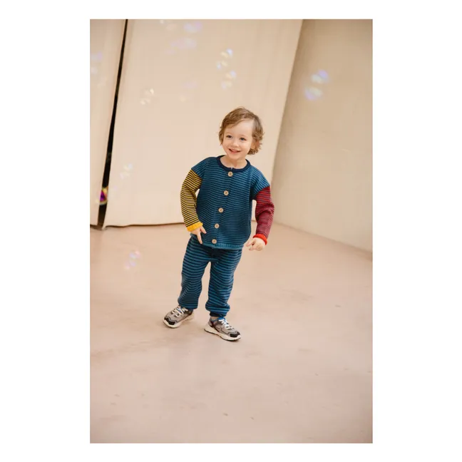 Snail Organic Cotton Cardigan | Blue