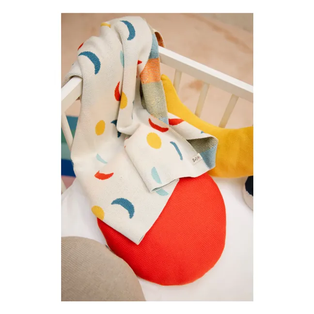 Moon Phases Organic Cotton Blanket | Ecru