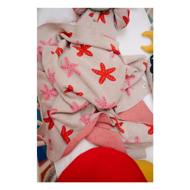 Starfish Dance Organic Cotton Blanket | Beige