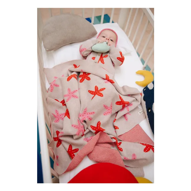 Starfish Dance Organic Cotton Blanket | Beige