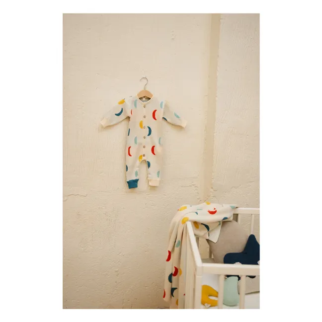 Moon Phases organic cotton jumpsuit | Ecru